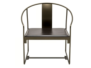 MINGX - Powder coated steel easy chair with armrests by Driade