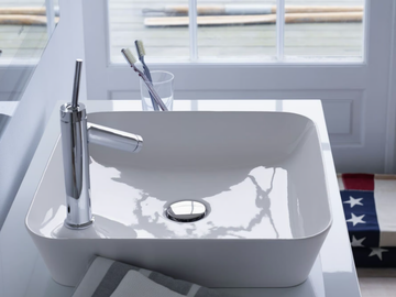 CAPE COD - Countertop square DuraCeram® washbasin by Duravit