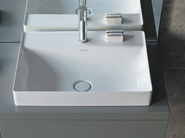 DURASQUARE - Countertop rectangular washbasin by Duravit