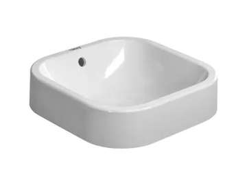 HAPPY D.2 - Countertop square grinded ceramic washbasin by Duravit