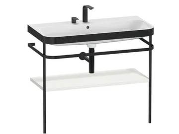 HAPPY D.2 PLUS - Console ceramic washbasin with towel rail by Duravit