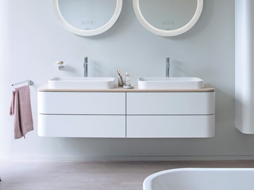 HAPPY D.2 PLUS - Double wall-mounted vanity unit with drawers by Duravit