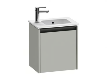KETHO.2 - Single wall-mounted wooden vanity unit with integrated washbasin by Duravit