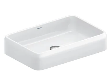 QATEGO - Countertop rectangular ceramic washbasin by Duravit