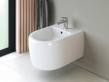 QATEGO - Wall-hung ceramic bidet with overflow by Duravit