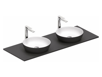 SIVIDA - Double composite material washbasin countertop by Duravit