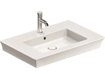 WHITE TULIP - Rectangular ceramic washbasin with overflow by Duravit