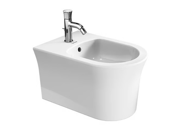 WHITE TULIP - Wall-hung ceramic bidet with overflow by Duravit
