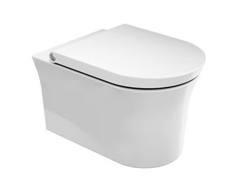 WHITE TULIP - Wall-hung rimless ceramic toilet by Duravit