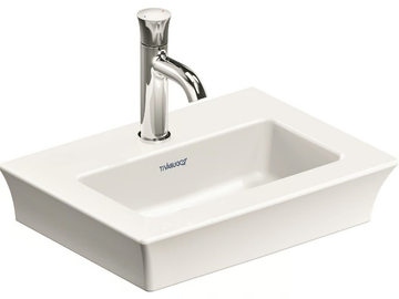 WHITE TULIP - Wall-mounted single rectangular ceramic washbasin by Duravit