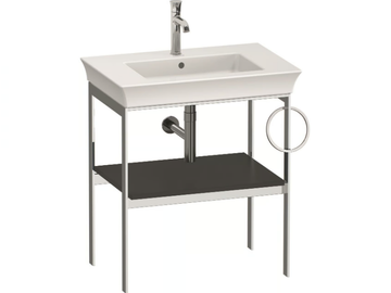 WHITE TULIP WT4543 / WT4544 - Floor-standing single metal console sink with towel rail by Duravit
