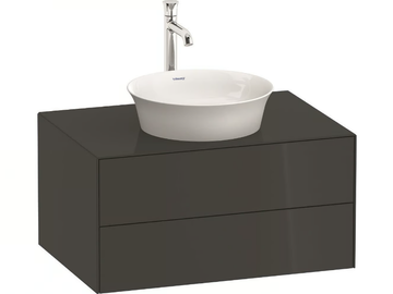 WHITE TULIP WT4985 / WT4986 - Single wall-mounted wooden vanity unit with drawers by Duravit