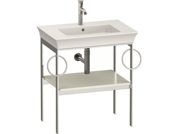 WHITE TULIPE WT4546 / WT4547 - Floor-standing single metal console sink with towel rail by Duravit