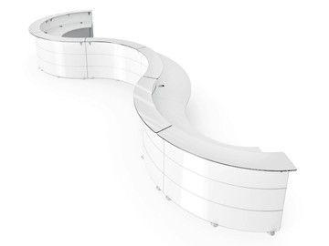 ABAKO - Modular steel and melamine reception desk by DVO