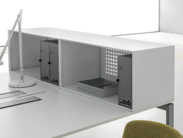 COMPLEMENTS - Modular metal desk shelving by DVO