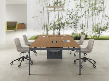 DV802 - Rectangular melamine and metal meeting table by DVO