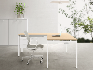 DV802 - Sectional melamine and metal office desk by DVO