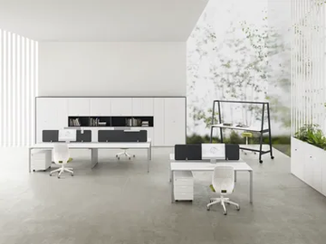 DV802 - Sectional metal and melamine office desk by DVO