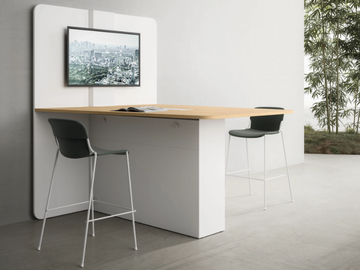 E-MEDIA - Melamine-faced chipboard office desk / meeting table by DVO