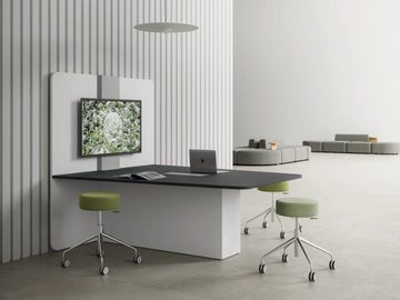 E-MEDIA - Melamine office desk / meeting table by DVO