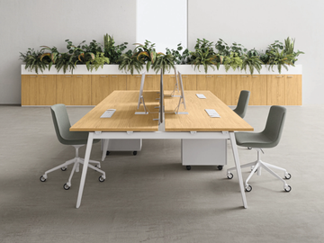 E-PLACE - Sectional melamine and metal office desk by DVO