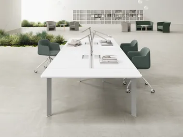 ENTITY - Rectangular melamine and metal meeting table by DVO