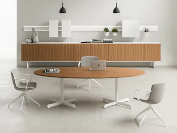 OSLO - Oval melamine meeting table by DVO