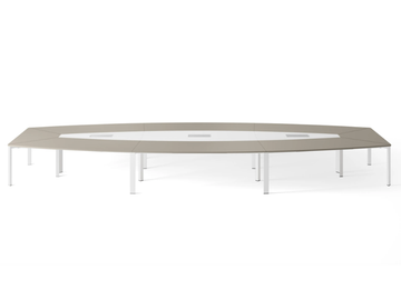 SPECIAL TABLE - Modular melamine and metal meeting table by DVO