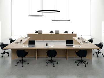SPECIAL TABLE - Modular melamine meeting table with cable management by DVO