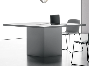 SPECIAL TABLE - Modular square melamine meeting table with cable management by DVO