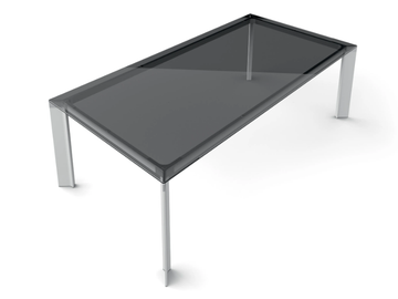 TAY - Rectangular glass and aluminium meeting table by DVO