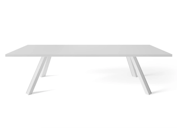 TOKIO - Rectangular melamine and steel meeting table by DVO