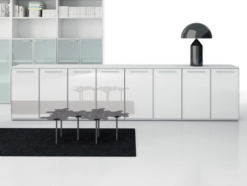 UNIVERSAL STORAGES - Low modular melamine office storage unit by DVO