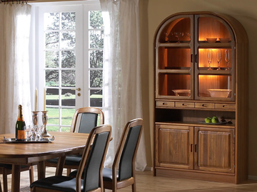 1190M - Wooden highboard by Dyrlund