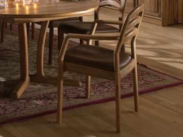 1599A - Wooden chair with armrests by Dyrlund