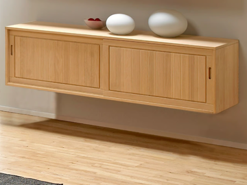 KURT ØSTERVIG - Suspended sideboard with sliding doors by Dyrlund