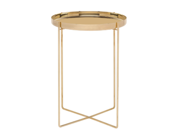 HABIBI - Round metal coffee table with tray by E15