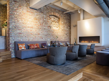 FLEX 104SS - Bioethanol steel Fireplace insert with Panoramic Glass by EcoSmart Fire