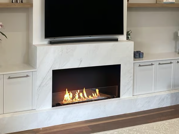 FLEX 42SS - Bioethanol glass and steel Fireplace insert by EcoSmart Fire