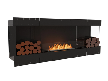 FLEX 78SS BX2 - Bioethanol glass and steel Fireplace insert by EcoSmart Fire