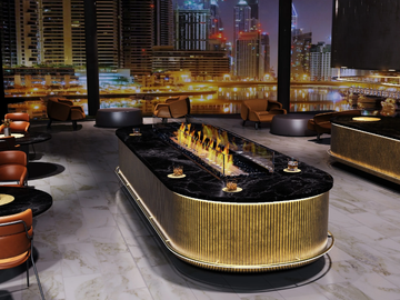 LINEAR 90 - Indoor/Outdoor built-in bioethanol fireplace by EcoSmart Fire