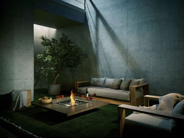 VERTIGO 50 - Freestanding bioethanol or gas fireplace by EcoSmart Fire