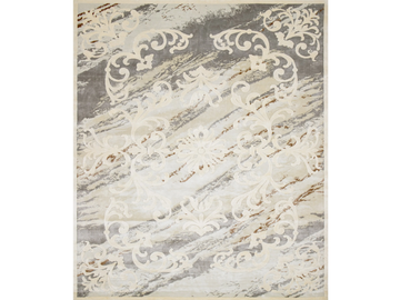 BOYCEAU MARBLE CAJUN - Rectangular handmade silk rug by Edition Bougainville