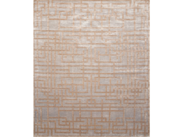 CHAPLIN LATTE - Rectangular handmade silk rug by Edition Bougainville