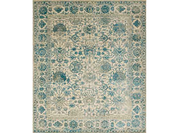 DILARA BLUE GREEN - Handmade rectangular rug in wool ans silk by Edition Bougainville