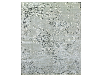 DUCHESSE SPLIT CELADON - Rectangular handmade silk rug by Edition Bougainville