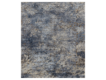 JAHAN BLUE - Rectangular handmade wool rug by Edition Bougainville