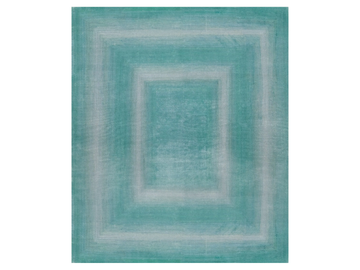 RAINBOW GROOVE TURQUOISE - Rectangular handmade silk rug by Edition Bougainville