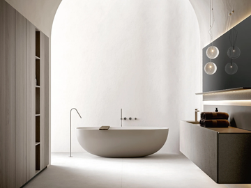 HEX 2333 - Wall-mounted vanity unit with integrated washbasin by Edoné by Agorà