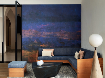 ATELIER D'ARTISTE II - ETERNITÉ - Motif textile effect vinyl wallpaper by Élitis